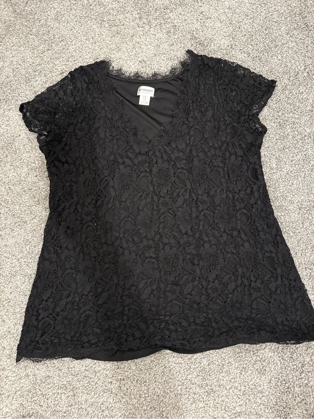 Motherhood Maternity Black Lace top